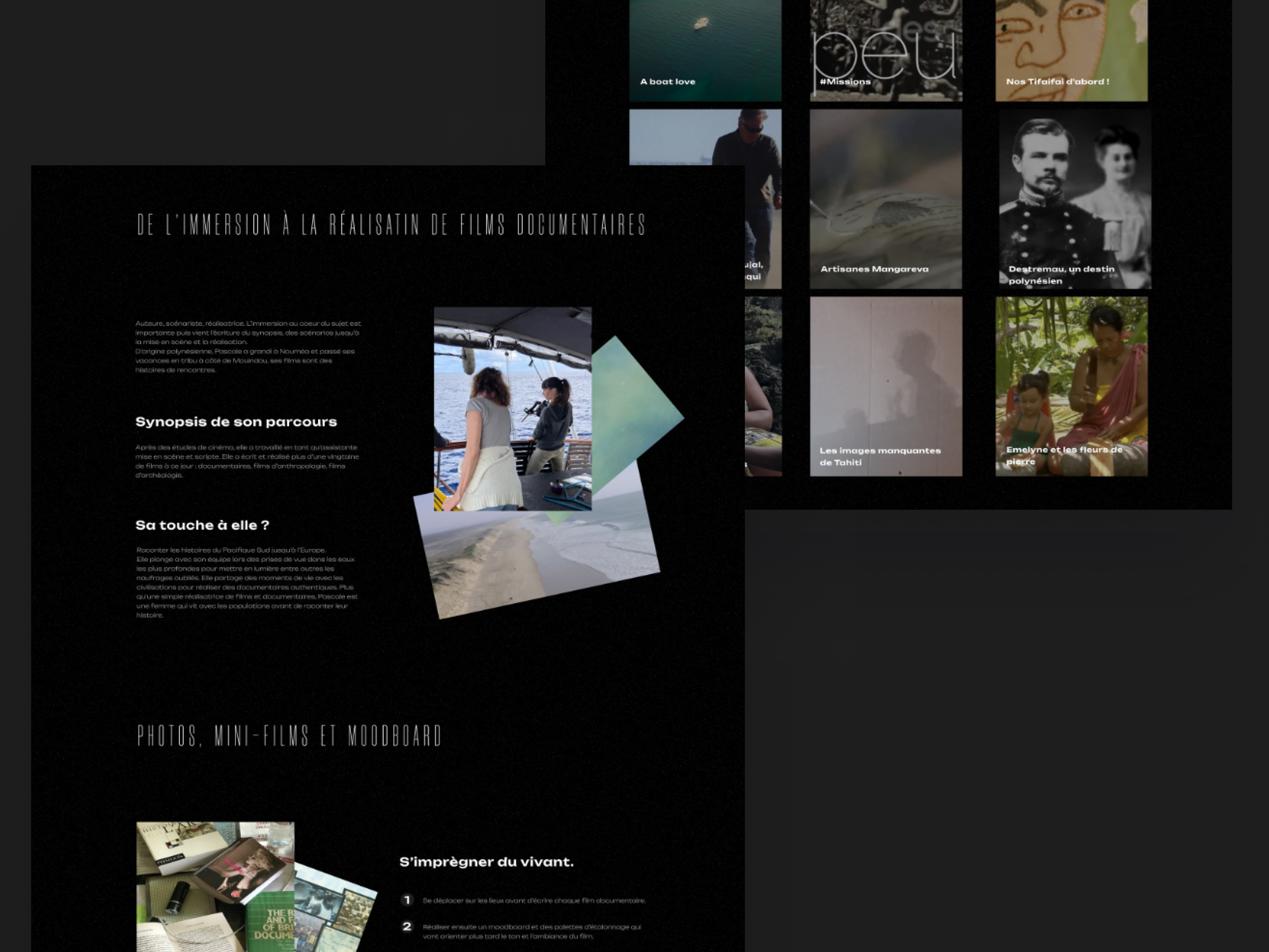 Site web d'une réalisatrice de film