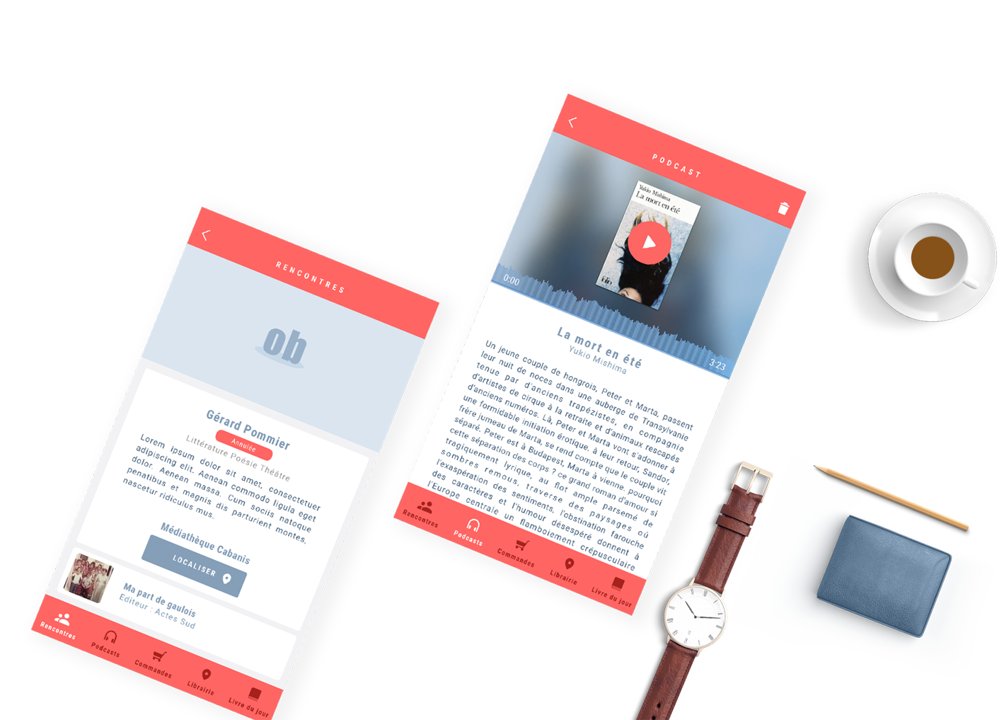 Android et IOS interface graphiques